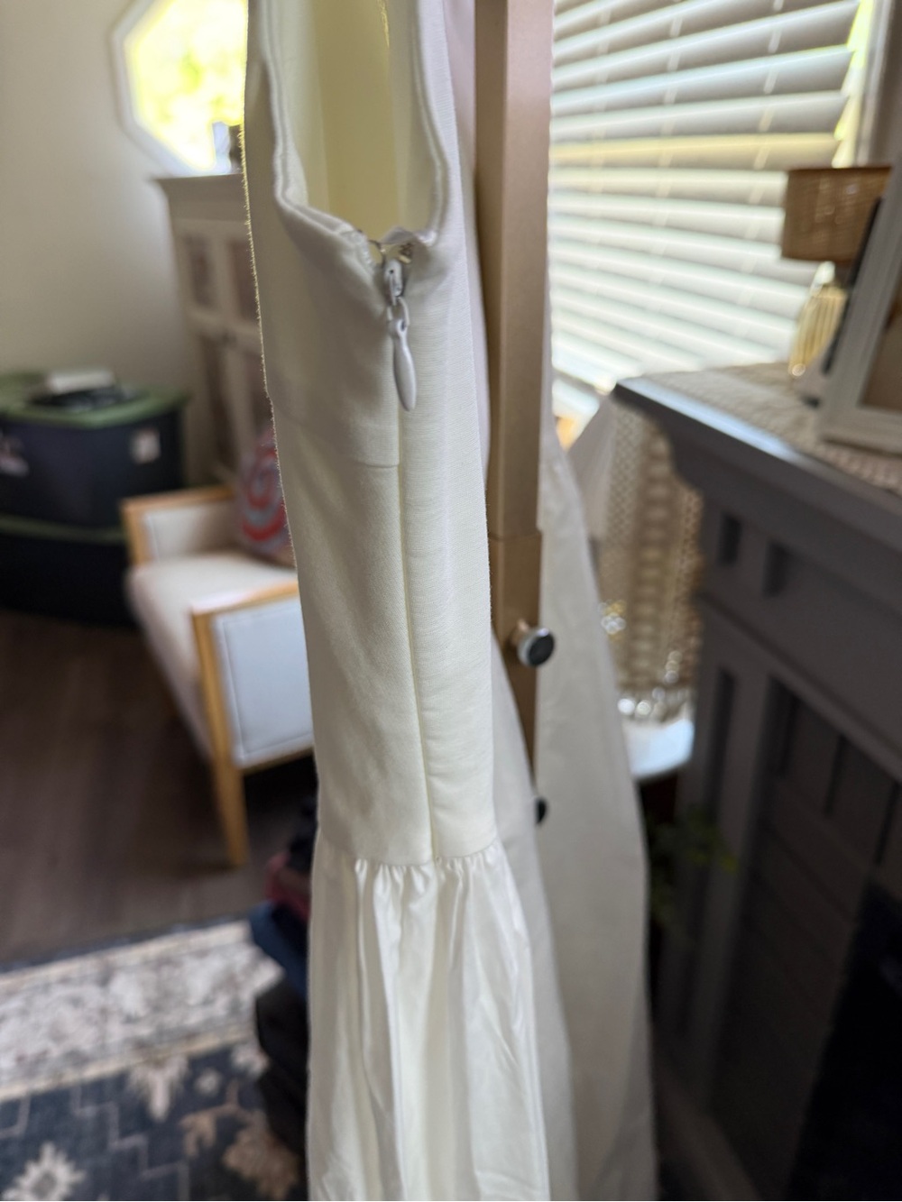 Rue Sophie White Fit and Flare Midi Dress- Size Large - Picture 5 of 8